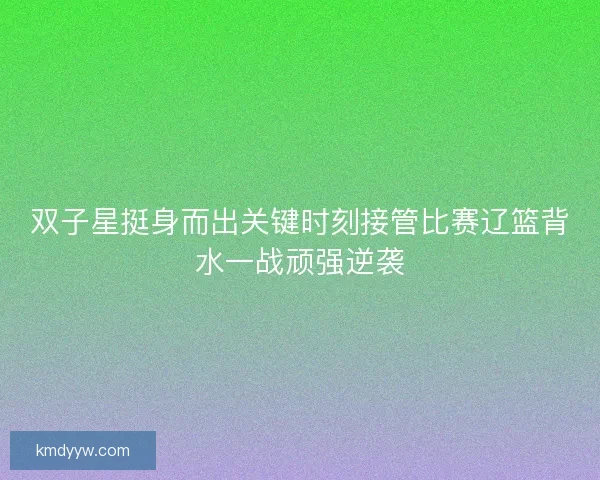 双子星挺身而出关键时刻接管比赛辽篮背水一战顽强逆袭 双子星挺身而出关键时刻接管比赛辽篮背水一战顽强逆袭